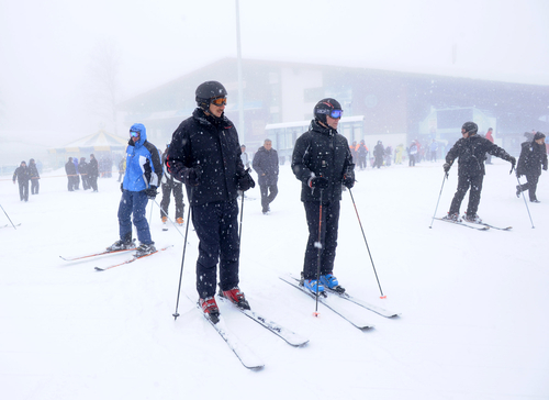 Presidents of Azerbaijan, Russia and Armenia visit Alpine skiing center in Sochi (PHOTO)