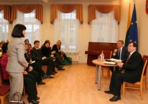 Litvanın xarici işlər naziri azərbaycanlılarla görüş keçirib (FOTO)