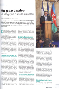 Вышел в свет спецвыпуск влиятельного французского журнала Echanges internationaux, посвященный Азербайджану (ФОТО)