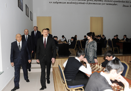 İlham Əliyev Qusarda Şahmat Mərkəzinin açılışında iştirak edib (FOTO)