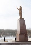 Начался визит Ильхама Алиева в Гусарский район (ФОТО)