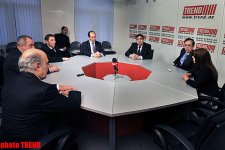 Azerbaijani and Russian experts discuss Khojaly tragedy at Trend News Agency (PHOTO)