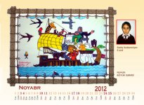 Рисунки в календаре на 2012 год азербайджанских учащихся (фотосессия)