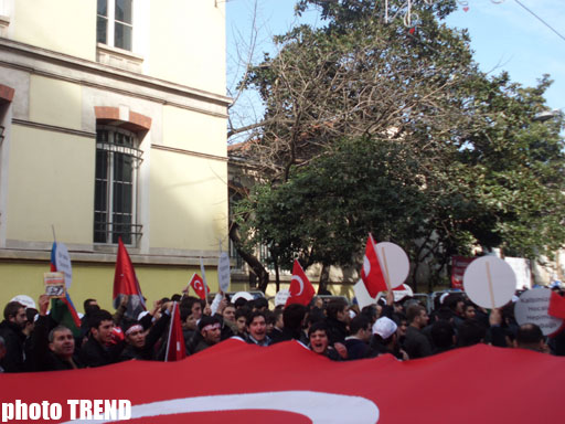 В Стамбуле завершился митинг, посвященный 20-летию  Ходжалинского геноцида (ФОТО)