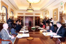 Azerbaijan`s first lady meets Chairman of Serbian Olympic Committee  (PHOTO)