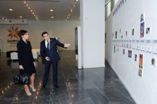 Azerbaijan`s first lady views exhibition reflecting history of Eurovision Song Contest - Gallery Thumbnail