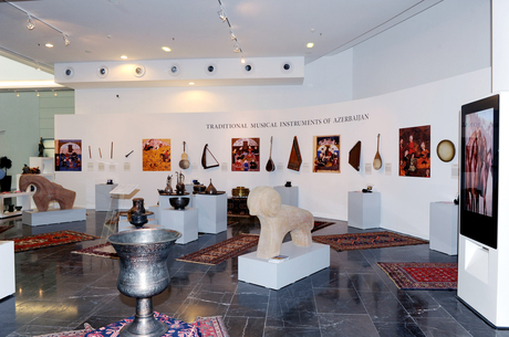 Azerbaijan`s first lady views exhibition reflecting history of Eurovision Song Contest