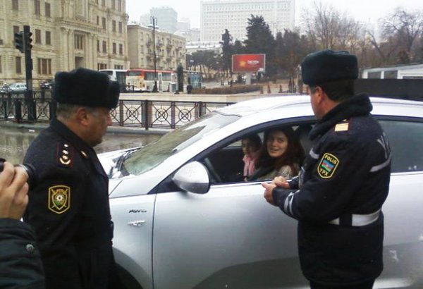 Дорожная полиция Баку проведет акцию в связи с Международным женским днем
