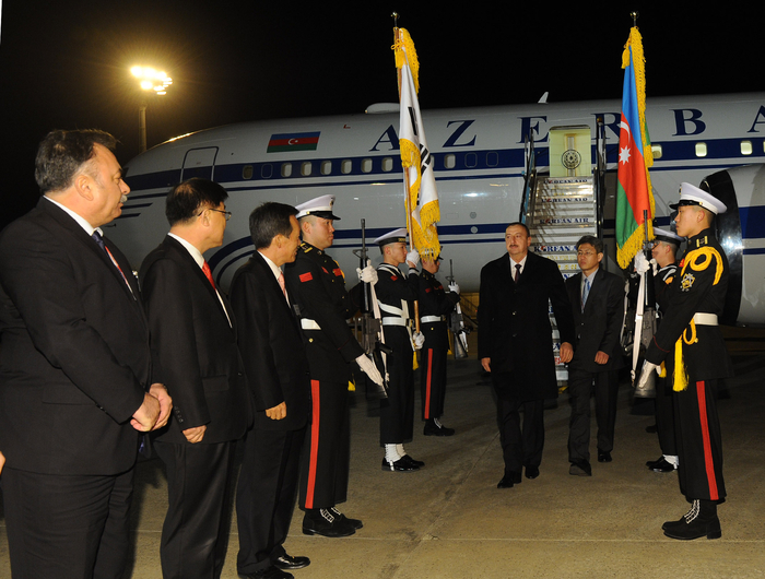 Президент Азербайджана прибыл с рабочим визитом в Южную Корею