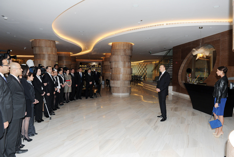 Azərbaycan Prezidenti və xanımı Bakıda “JW Marriott Absheron” otelinin açılışında iştirak ediblər (FOTO)