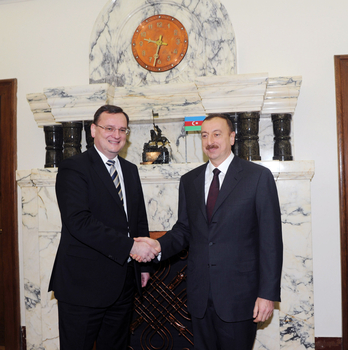 Azerbaijani President meets Czech PM in Prague (PHOTO)