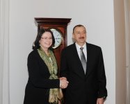 Azerbaijani President meets speaker of Czech Parliament`s Chamber of Deputies (PHOTO)
