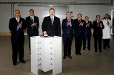 Azerbaijani President inaugurates Gazakh Canning Factory (PHOTO)