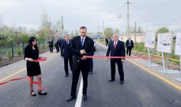President of Azerbaijan opens Gazakhbayli-Ashaghi Salahli motorway (PHOTO)