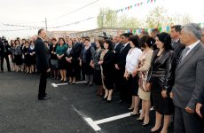 Президент Азербайджана принял участие в открытии дороги Газахбейли-Ашагы Салахлы (ФОТО)