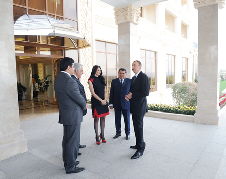 Президент Азербайджана принял участие в открытии отеля "Ayan Palace" в Товузе (ФОТО)