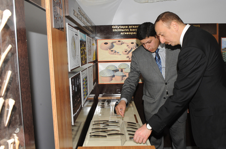 President Ilham Aliyev visits "Goytapa" archaeological monument in Tovuz region (PHOTO)