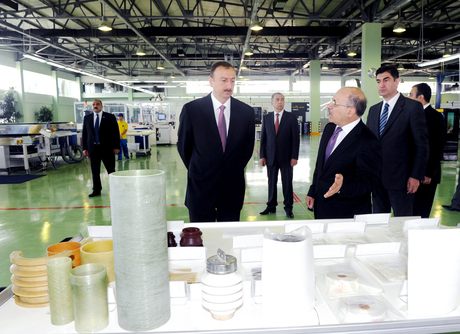 Prezident İlham Əliyev Sumqayıtda Azgüntex zavodunun açılışında iştirak edib (FOTO)