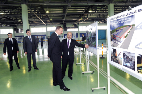 President of Azerbaijan inaugurates a number of factories in Sumgait (UPDATE)(PHOTO)