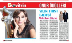 Mehriban Əliyeva Türkiyənin nüfuzlu jurnalının "İlin birinci xanımı" nominasiyasında qalib olub