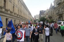 Protest action held outside Iranian embassy in Baku (PHOTO)