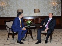 Azərbaycan Prezidenti İlham Əliyev Gürcüstan Prezidenti Mixeil Saakaşvili ilə görüşüb (FOTO)