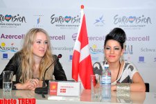 Участница «Евровидения» от Дании очень волновалась в ходе выступления в Баку (ФОТО)