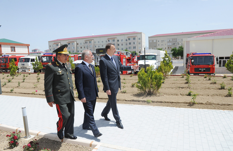 Ильхам Алиев принял участие в открытии административного здания МЧС Нахчыванской АР (ФОТО)