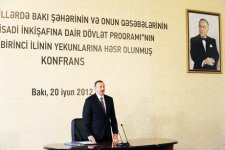Президент Азербайджана принял участие в конференции по итогам первого года Госпрограммы развития Баку и его поселков (версия 2) (ФОТО)