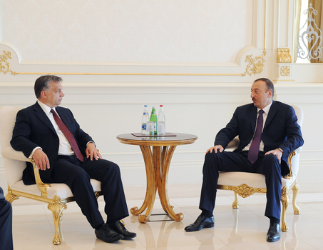 Azərbaycan Prezidenti İlham Əliyev Macarıstanın Baş naziri ilə görüşüb (FOTO)