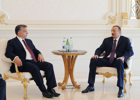 Azərbaycan Prezidenti İlham Əliyev Macarıstanın Baş naziri ilə görüşüb (FOTO)