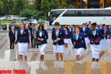 Азербайджанские олимпийцы посетили памятник Общенационального лидера Гейдара Алиева (ФОТО)