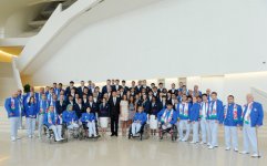 Azerbaijani President and his spouse attend seeing off ceremony of Olympic athletes (PHOTO) - Gallery Thumbnail