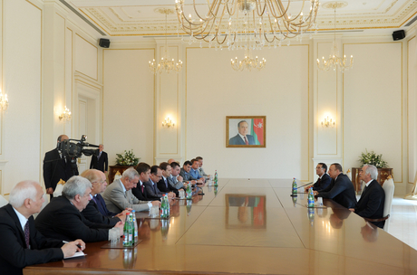 Azerbaijan`s President receives Russian delegation led by chairman of State Duma (PHOTO)