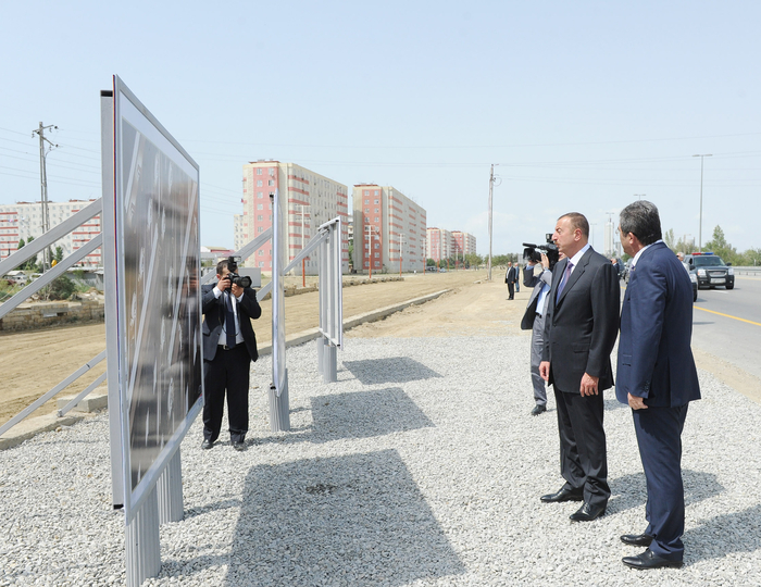 Prezident İlham Əliyev Sahil qəsəbəsində salınacaq yeni parkın ərazisinə baxıb  (FOTO)
