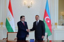 Awarding ceremony of Azerbaijani and Tajik presidents held (PHOTO)