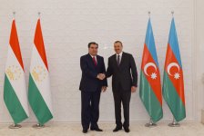 Tacikistan Prezidentinin rəsmi qarşılanma mərasimi keçirilib (FOTO)