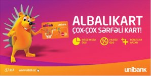 "Unibank" faizsiz kredit xətti ilə “Albalı” taksit kartlarının buraxılışına başlayır