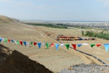 Azerbaijani President lays foundation stone for Shirvan-Mughan group water pipeline in Hajigabul (PHOTO) - Gallery Thumbnail
