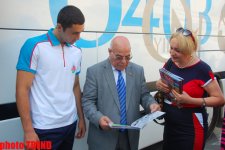 First group of Azerbaijani sportsmen leave for London 2012 Olympics (PHOTO)