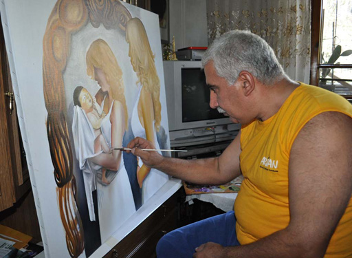 Художник Эльнур Расулов создал семь портретов азербайджанской певицы (фото)