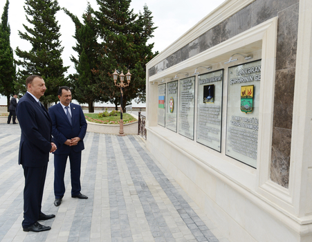 Президент Азербайджана ознакомился с Площадью Флага в Лянкяране (ФОТО)