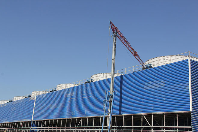 Начат новый этап строительства градирни на заводе "Этилен-полиэтилен" в Сумгайыте (ФОТО)
