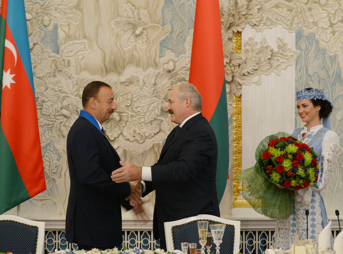 Belarus President hosts official dinner in honor of Azerbaijani counterpart (PHOTO)