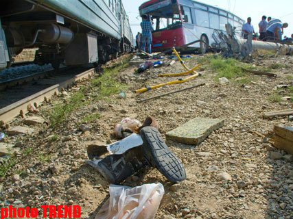 Two people arrested on case of train and bus collision in Azerbaijan