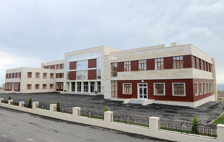 President Ilham Aliyev opens secondary school and kindergarten (PHOTO)