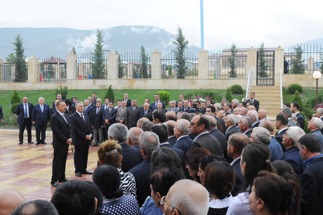 President Ilham Aliyev opens new residential area for 423 IDP families in Shaki (PHOTO)