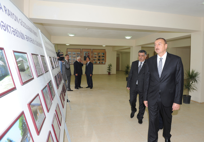 İlham Əliyev Zaqatalada Gözbarax kənd tam orta məktəbinin açılış mərasimində iştirak edib (FOTO)