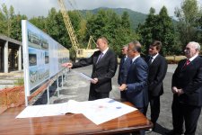 President of Azerbaijan inspects construction work at Gabala Congress Center (PHOTO)