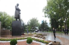 Azerbaijani President inspects reconstruction work at M.F. Akhundzade Culture and Leisure Park in Shaki (PHOTO)